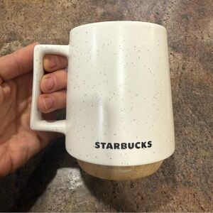 STARBUCKS 2017 Abbey Speckled White Stone Mug